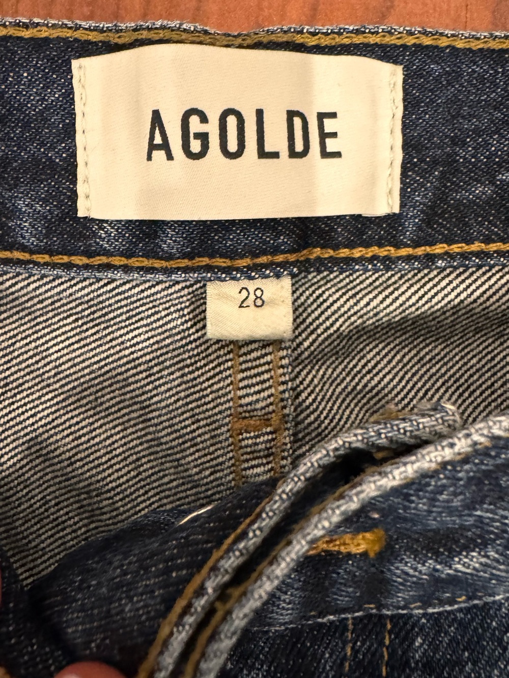 Agolde Dark Rinse Low Curve Jeans size 28 - Picture 2 of 4